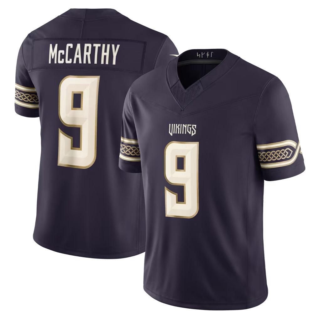 MN.Vikings #9 J.J. McCarthy Player Purple Limited 2026 Rivalries Collection Home Game Cooneas Stitched Jerseys