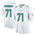 M.Dolphins #71 Jonah Savaiinaea Player White Home Game Cooneas Stitched Jerseys