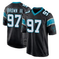 C.Panthers #97 Bobby Brown III Player Black Home Game Cooneas Stitched Jerseys