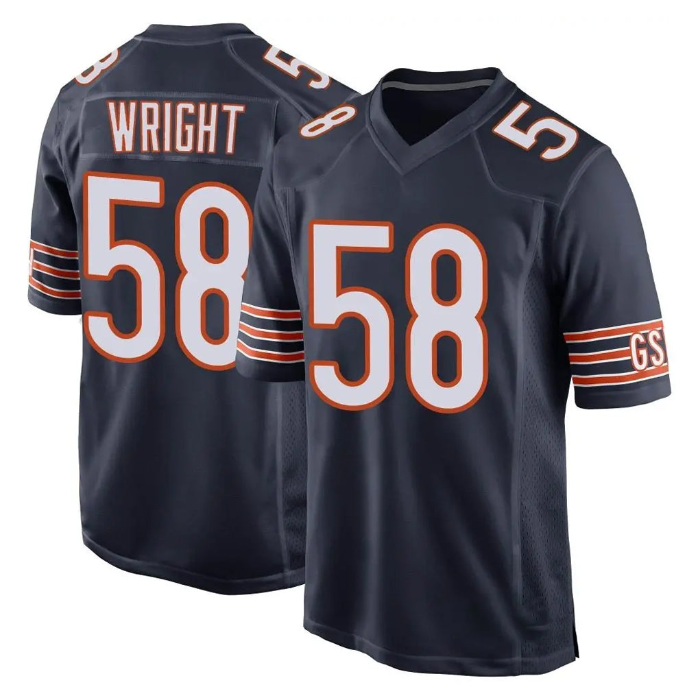 C.Bears #58 Darnell Wright Player Navy Home Game Cooneas Stitched Jerseys