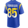 Cooneas LA.Rams #85 Jack Youngblood Royal Game Retired Player Jersey