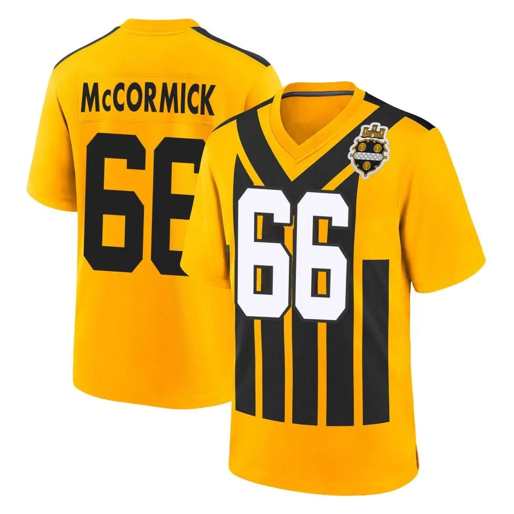 P.Steelers #66 Mason McCormick Player Gold Limited 1933 Throwback Home Game Cooneas Stitched Jerseys