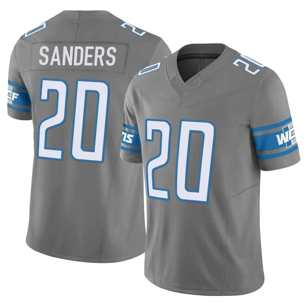 D.Lions #20 Barry Sanders Player Gray Vapor F.U.S.E. Limited Home Game Cooneas Stitched Jerseys