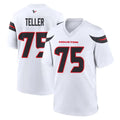 H.Texans #75 Wyatt Teller Player White Home Game Cooneas Stitched Jerseys