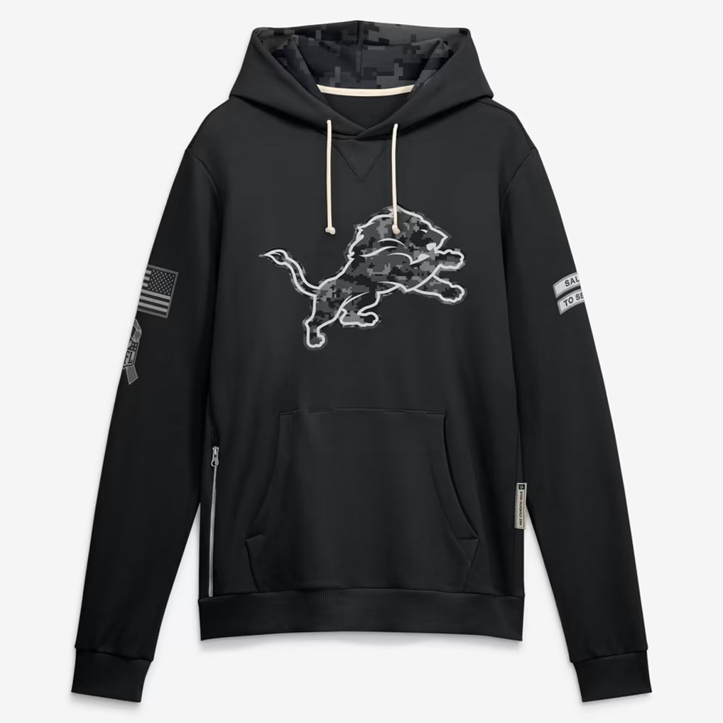 D.Lions 2026 Black Logo Pullover Hoodies Limited Game Cooneas Stitched Jerseys