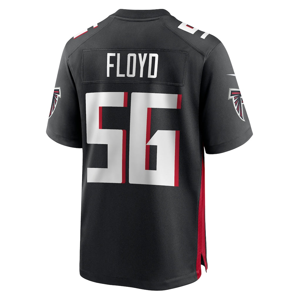 Cooneas A.Falcons #56 Leonard Floyd Black Team Game Jersey