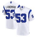 LA.Rams #53 Nate Landman Player White Fearsome Home Game Cooneas Stitched Jerseys
