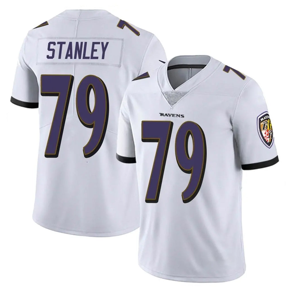 B.Ravens #79 Ronnie Stanley Player White Vapor F.U.S.E. Limited Cooneas Stitched Jerseys