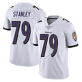 B.Ravens #79 Ronnie Stanley Player White Vapor F.U.S.E. Limited Cooneas Stitched Jerseys