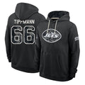 NY.Jets #66 Joe Tippmann Player 2026 Black Logo Pullover Hoodies Limited Game Cooneas Stitched Jerseys