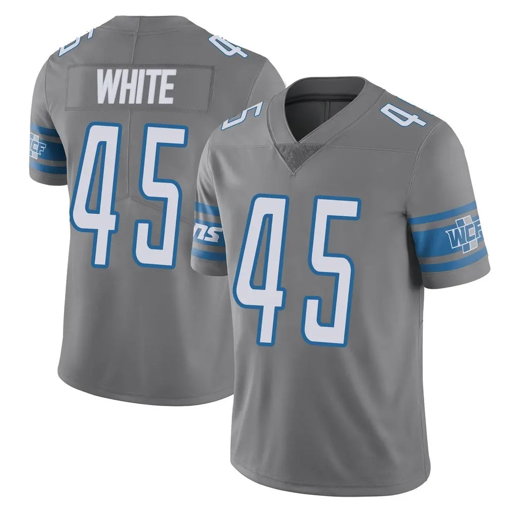 D.Lions #45 Devin White Player Gray Vapor Untouchable Limited Home Game Cooneas Stitched Jerseys