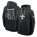 NO.Saints #41 Alvin Kamara Player 2026 Black Logo Pullover Hoodies Limited Game Cooneas Stitched Jerseys
