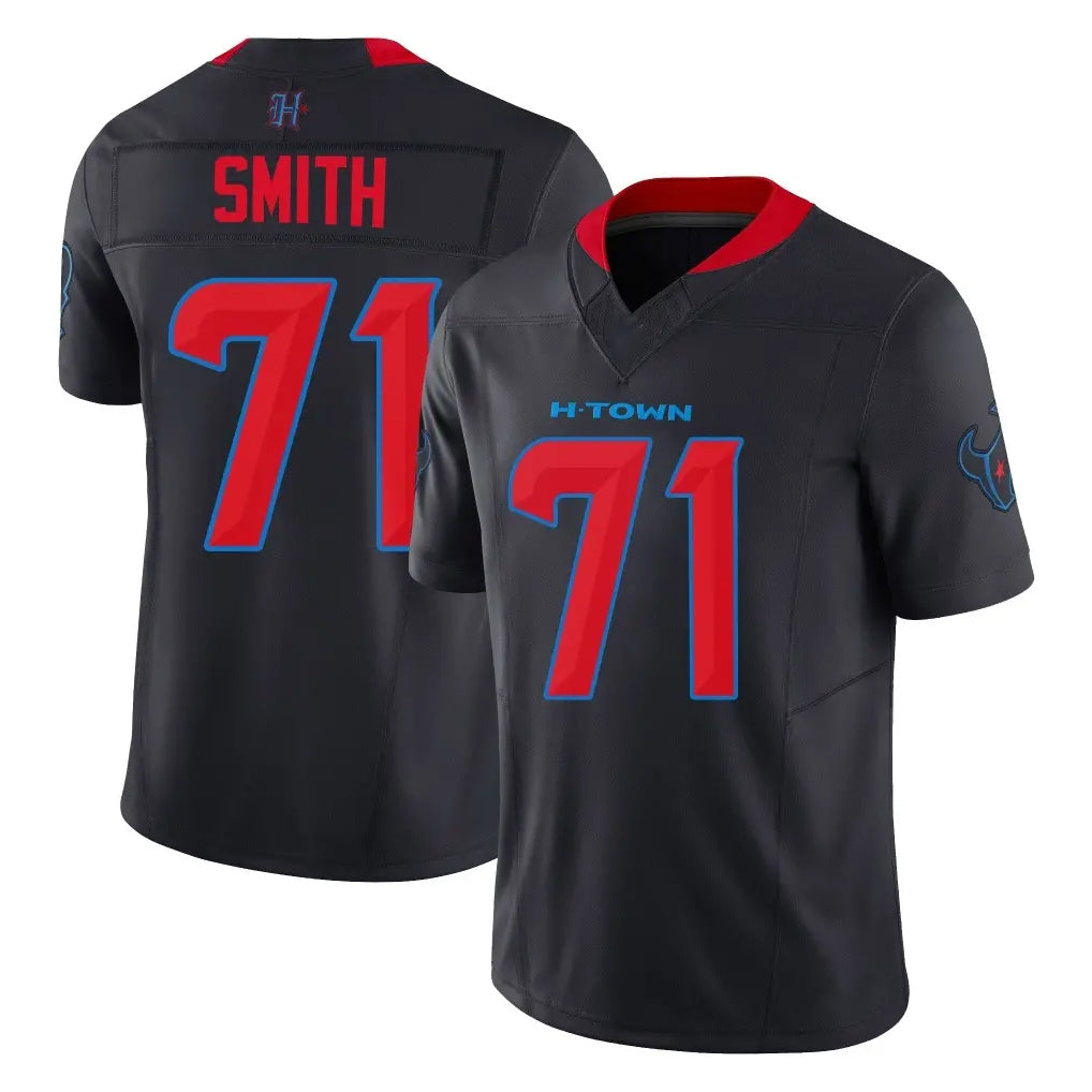 H.Texans #71 Braden Smith Player Navy Limited 2nd Alternate Vapor F.U.S.E. Home Game Cooneas Stitched Jerseys