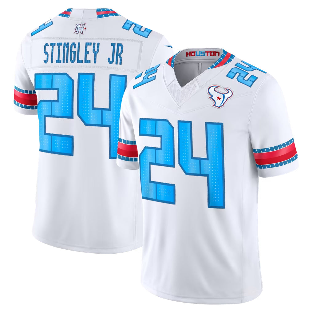 H.Texans #24 Derek Stingley Jr. Player Whtie 2026 Rivalries Vapor Limited Home Game Cooneas Stitched jerseys