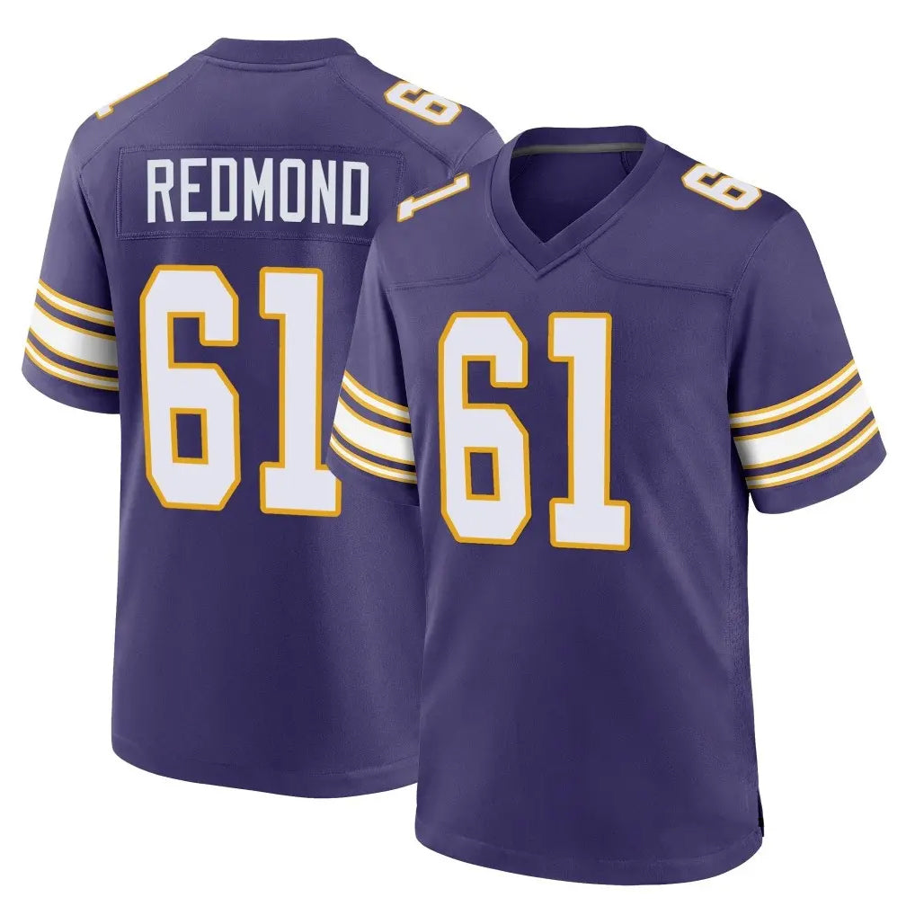 MN.Vikings #61 Jalen Redmond Player Purple Classic Home Game Cooneas Stitched Jerseys