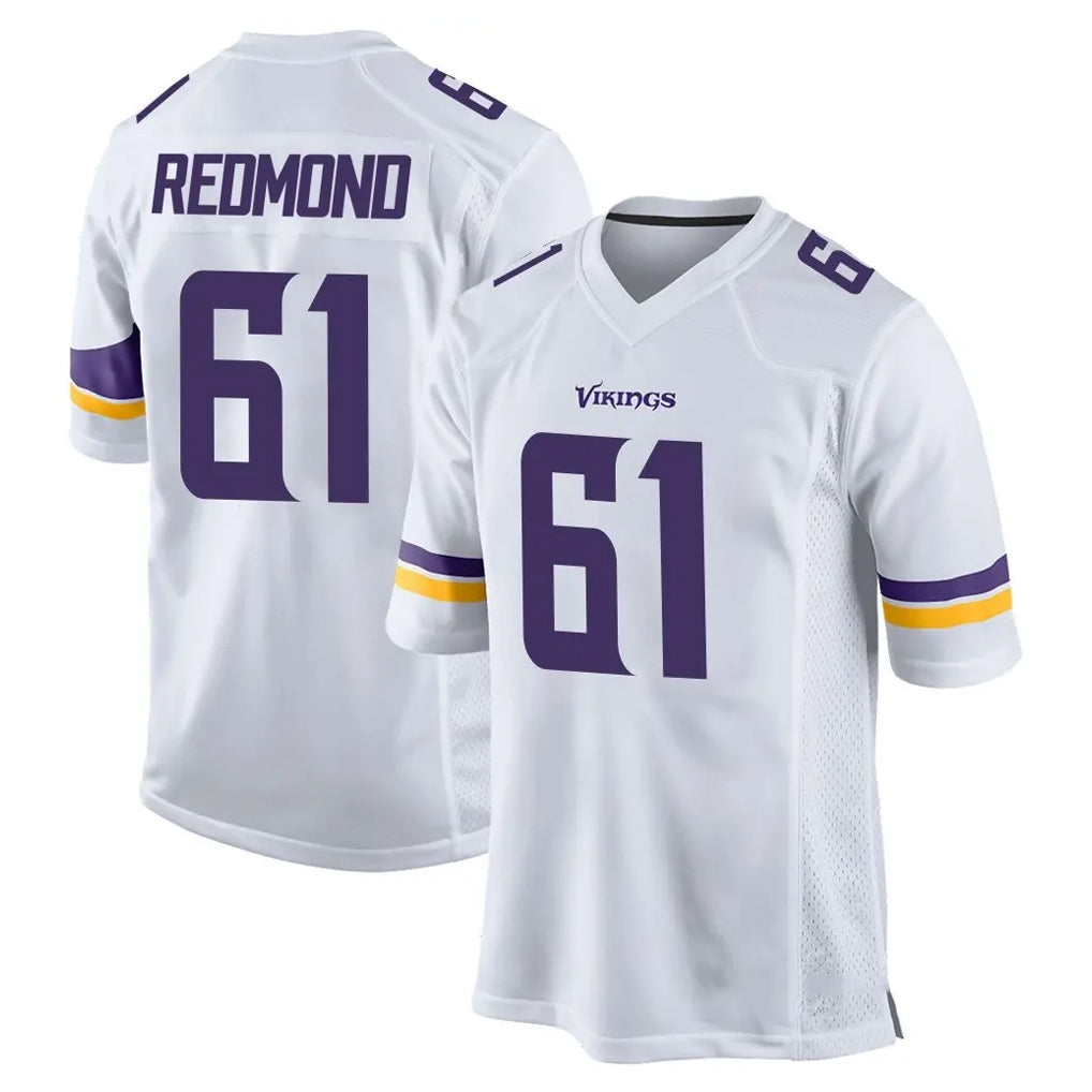 MN.Vikings #61 Jalen Redmond Player White Home Game Cooneas Stitched Jerseys
