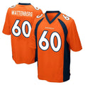 D.Broncos #60 Luke Wattenberg Player Orange Color Home Game Cooneas Stitched Jerseys