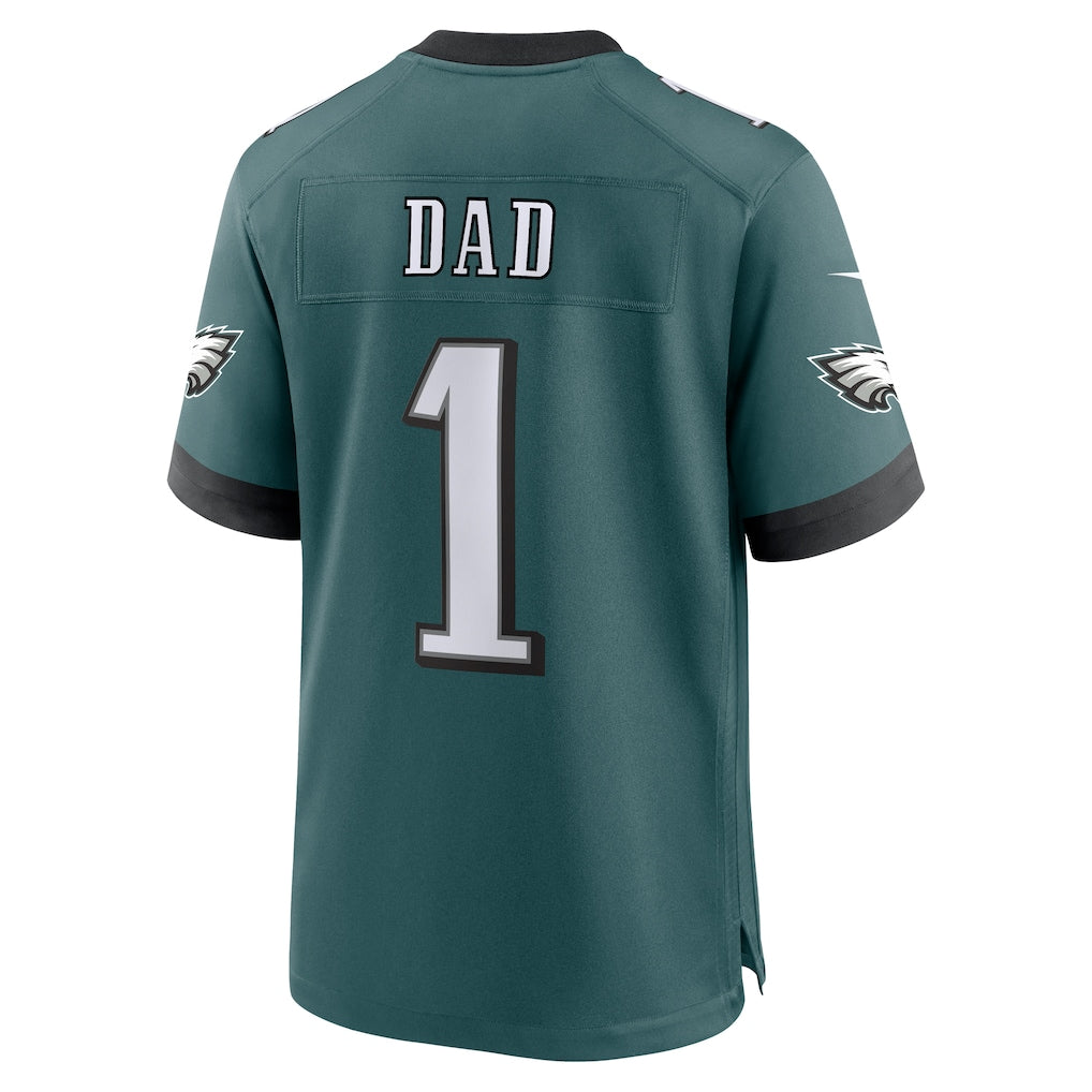 Cooneas P.Eagles #1 Dad Midnight Green Team Game Jersey