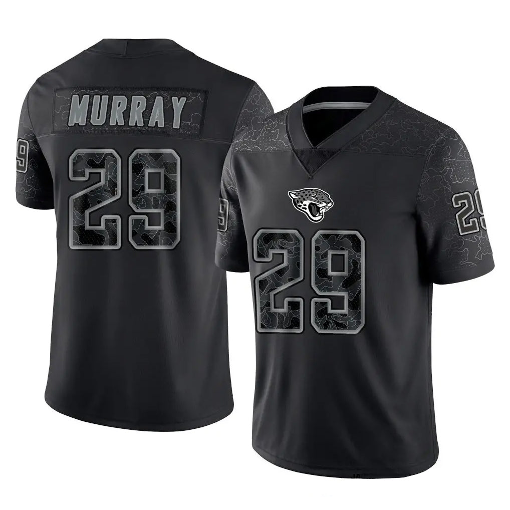 J.Jaguars #29 Eric Murray Player Black Reflective Limited Game Cooneas Stitched Jerseys