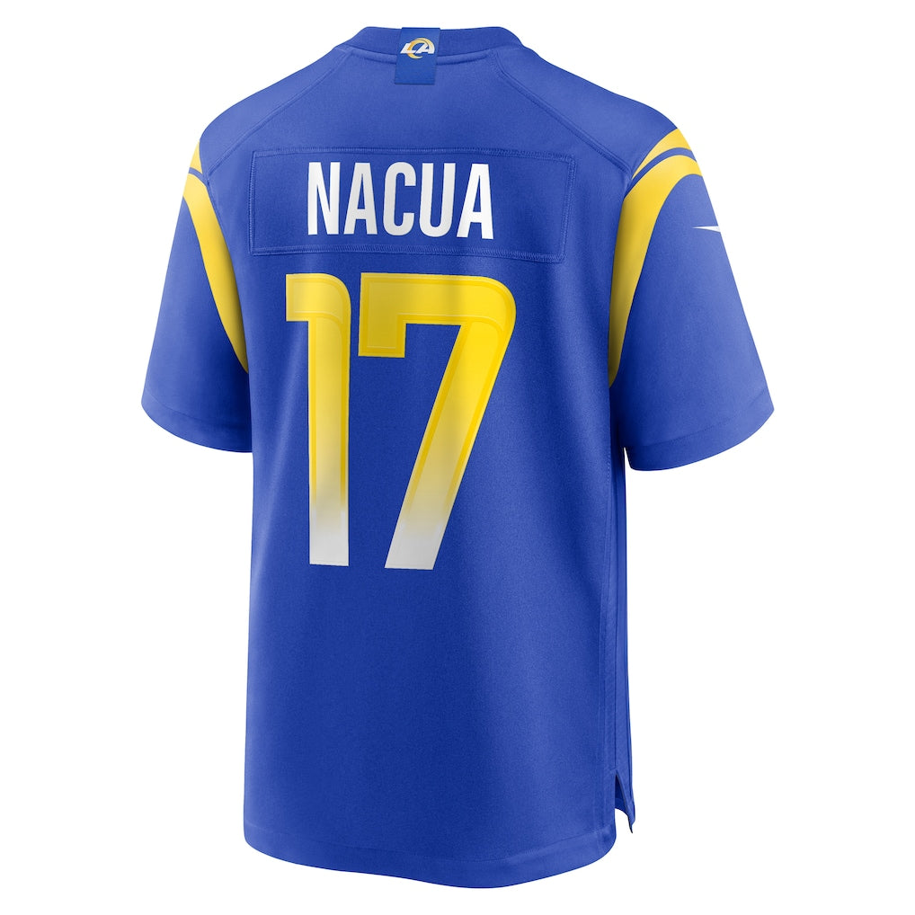 Cooneas LA.Rams #17 Puka Nacua Royal Game Player Jersey