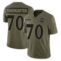B.Ravens #70 Roger Rosengarten Player Olive Salute To Service Limited Home Game Cooneas Stitched Jerseys