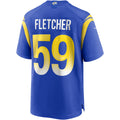 Cooneas LA.Rams #59 London Fletcher Royal Game Retired Player Jersey