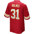 Cooneas KC.Chiefs #31 Priest Holmes Red Game Retired Player Jersey