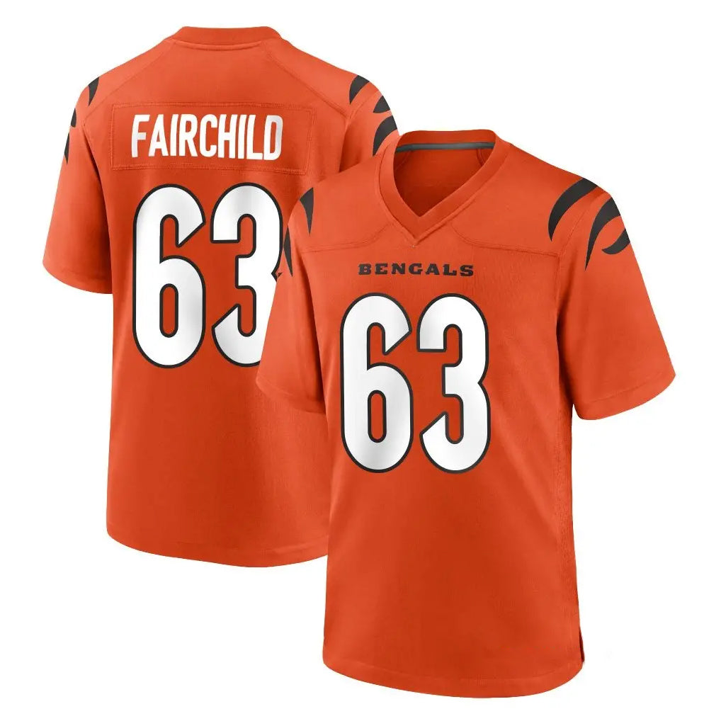 C.Bengals #63 Dylan Fairchild Player Orange Home Game Cooneas Stitched Jerseys