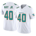 M.Dolphins #40 Willie Gay Jr. Player White Limited Vapor F.U.S.E. Home Game Cooneas Stitched Jerseys
