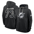 M.Dolphins #73 Austin Jackson Player 2026 Black Logo Pullover Hoodies Limited Game Cooneas Stitched Jerseys