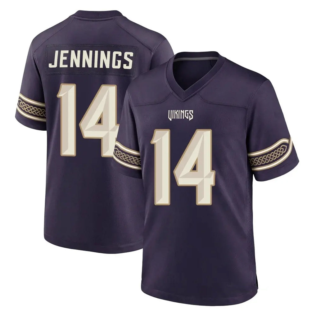 MN.Vikings #14 Jauan Jennings Player Purple 2026 Rivalries Collection Home Game Cooneas Stitched Jerseys