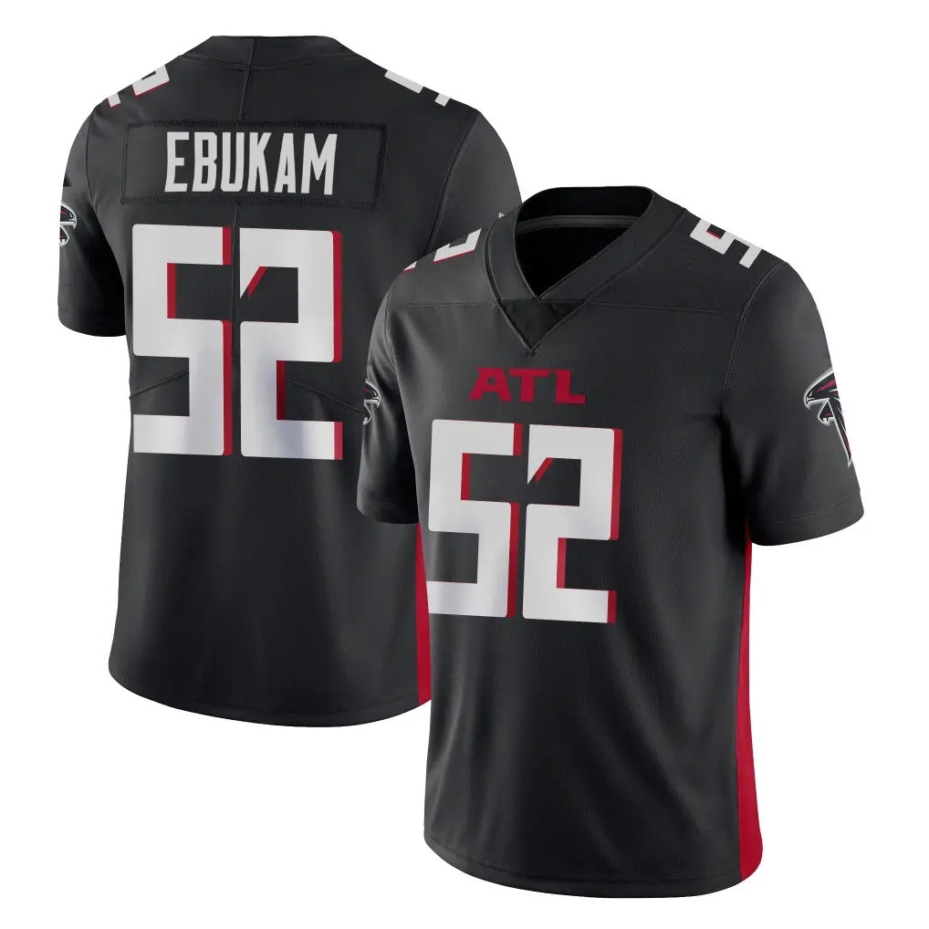 A.Falcons #52 Samson Ebukam Player Black Vapor Untouchable Limited Home Game Cooneas Stitched Jerseys