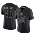 M.Dolphins #40 Willie Gay Jr. Player Black Reflective Limited Game Cooneas Stitched Jerseys