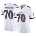 B.Ravens #70 Roger Rosengarten Player White Vapor F.U.S.E. Limited Home Game Cooneas Stitched Jerseys
