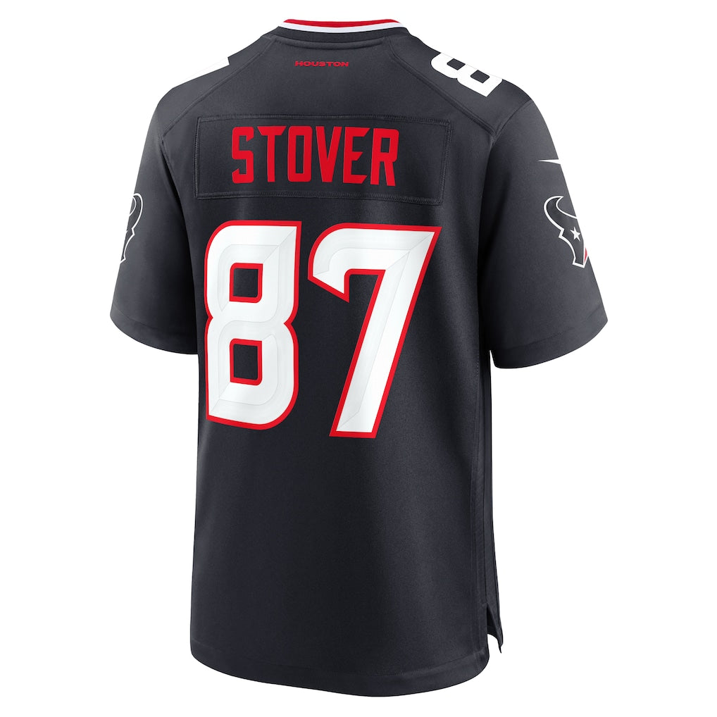 Cooneas H.Texans #87 Cade Stover Navy Game Jersey