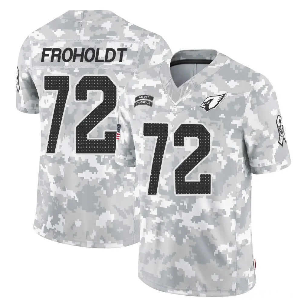 A.Cardinals #72 Hjalte Froholdt Player Arctic Camo Limited Salute To Service Home Game Cooneas Stitched Jerseys