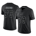 B.Bills #79 Spencer Brown Player Black RFLCTV Limited Cooneas Stitched Jerseys