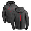 H.Texans #1 Tank Dell Player Gray Pro Line Pullover Hoodie Limited Game Cooneas Stitched Jerseys