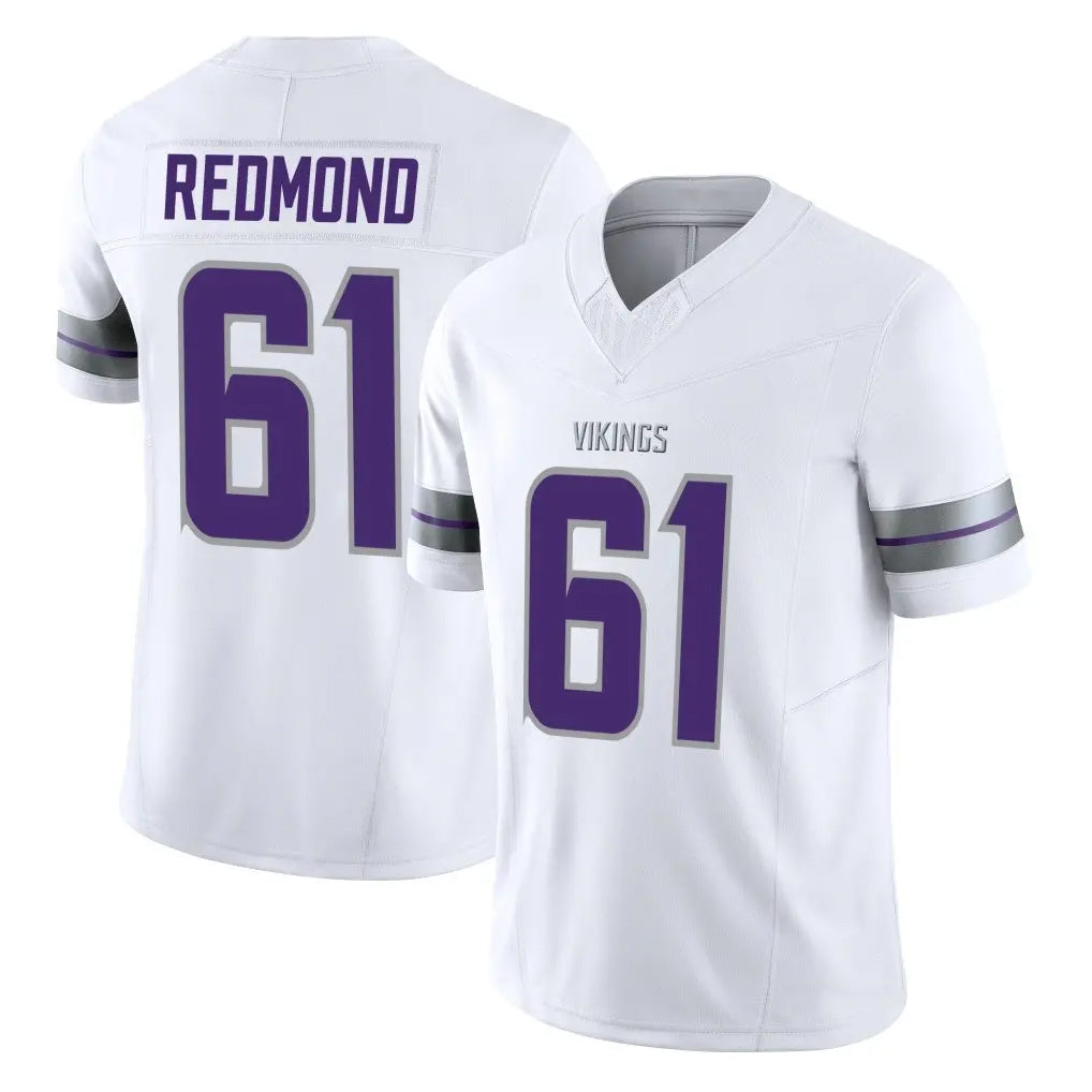 MN.Vikings #61 Jalen Redmond Player White Limited Alternate Vapor F.U.S.E. Home Game Cooneas Stitched Jerseys