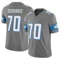 D.Lions #70 Juice Scruggs Player Gray Vapor F.U.S.E. Limited Home Game Cooneas Stitched Jerseys