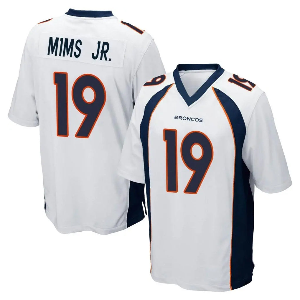 D.Broncos #19 Marvin Mims Jr. Player White Game Cooneas Stitched Jerseys