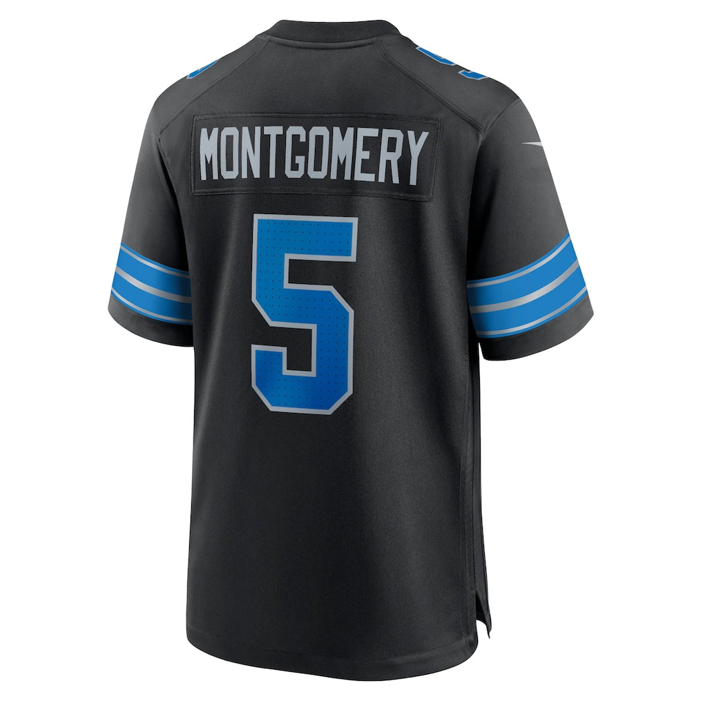 Cooneas D.Lions #5 David Montgomery Black 2nd Alternate Game Jersey