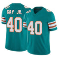 M.Dolphins #40 Willie Gay Jr. Player Aqua Limited Alternate Vapor F.U.S.E. Home Game Cooneas Stitched Jerseys