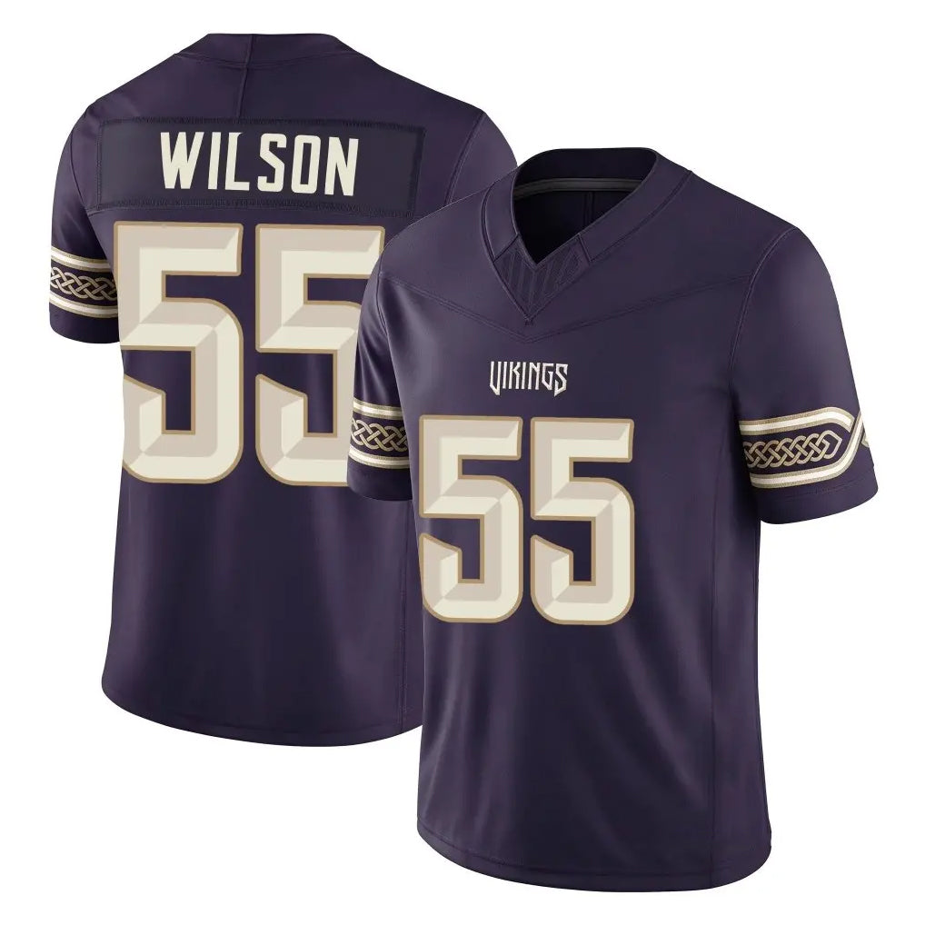 MN.Vikings #55 Eric Wilson Player Purple Limited 2026 Rivalries Collection Home Game Cooneas Stitched Jerseys