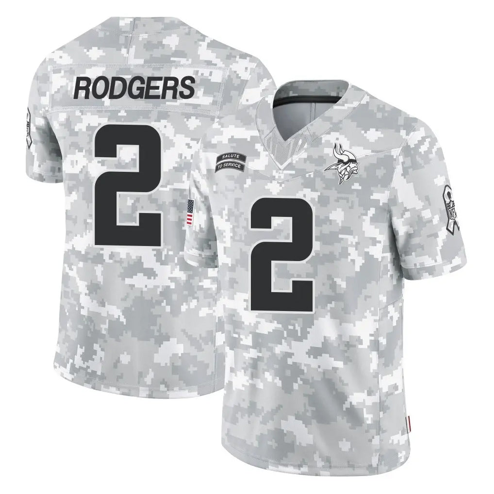 MN.Vikings #2 Isaiah Rodgers Player Arctic Camo Salute To Service Limited Game Cooneas Stitched Jerseys