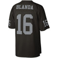 Cooneas LV.Raiders #16 George Blanda Mitchell & Ness Black Legacy Replica Jersey