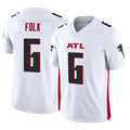 A.Falcons #6 Nick Folk Player White Vapor F.U.S.E. Limited Cooneas Stitched Jerseys