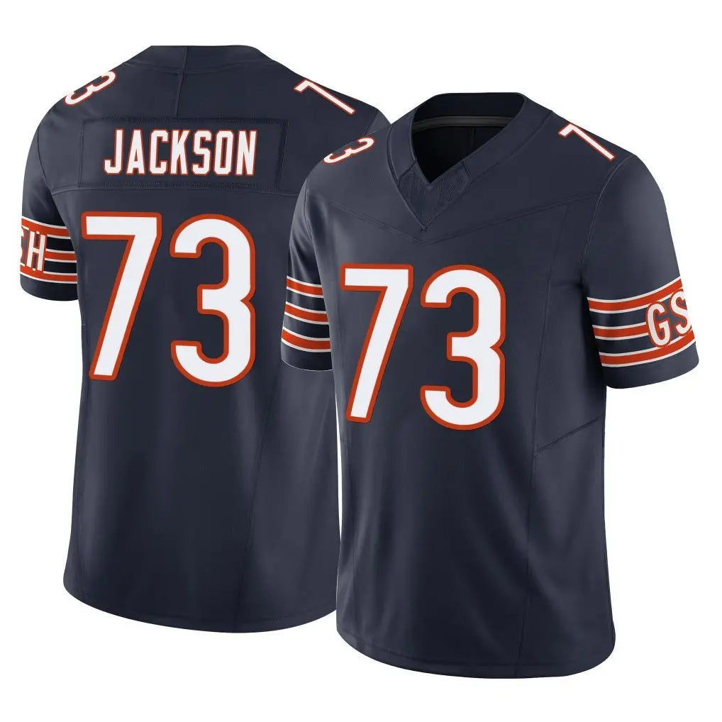 C.Bears #73 Jonah Jackson Player Navy Vapor F.U.S.E. Limited Home Game Cooneas Stitched Jerseys