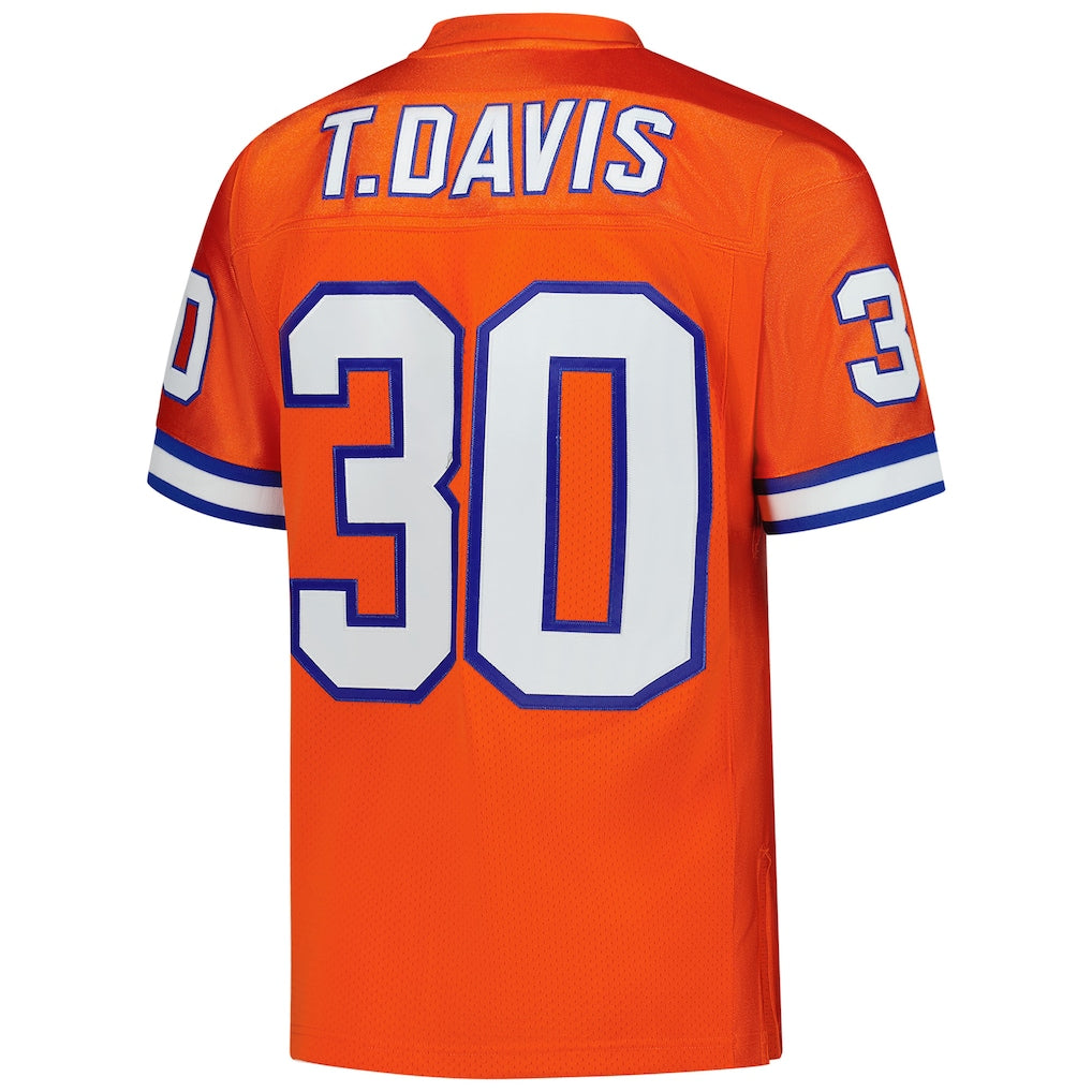 Cooneas D.Broncos #30 Terrell Davis Mitchell & Ness Orange 1995 Authentic Throwback Retired Player Jersey