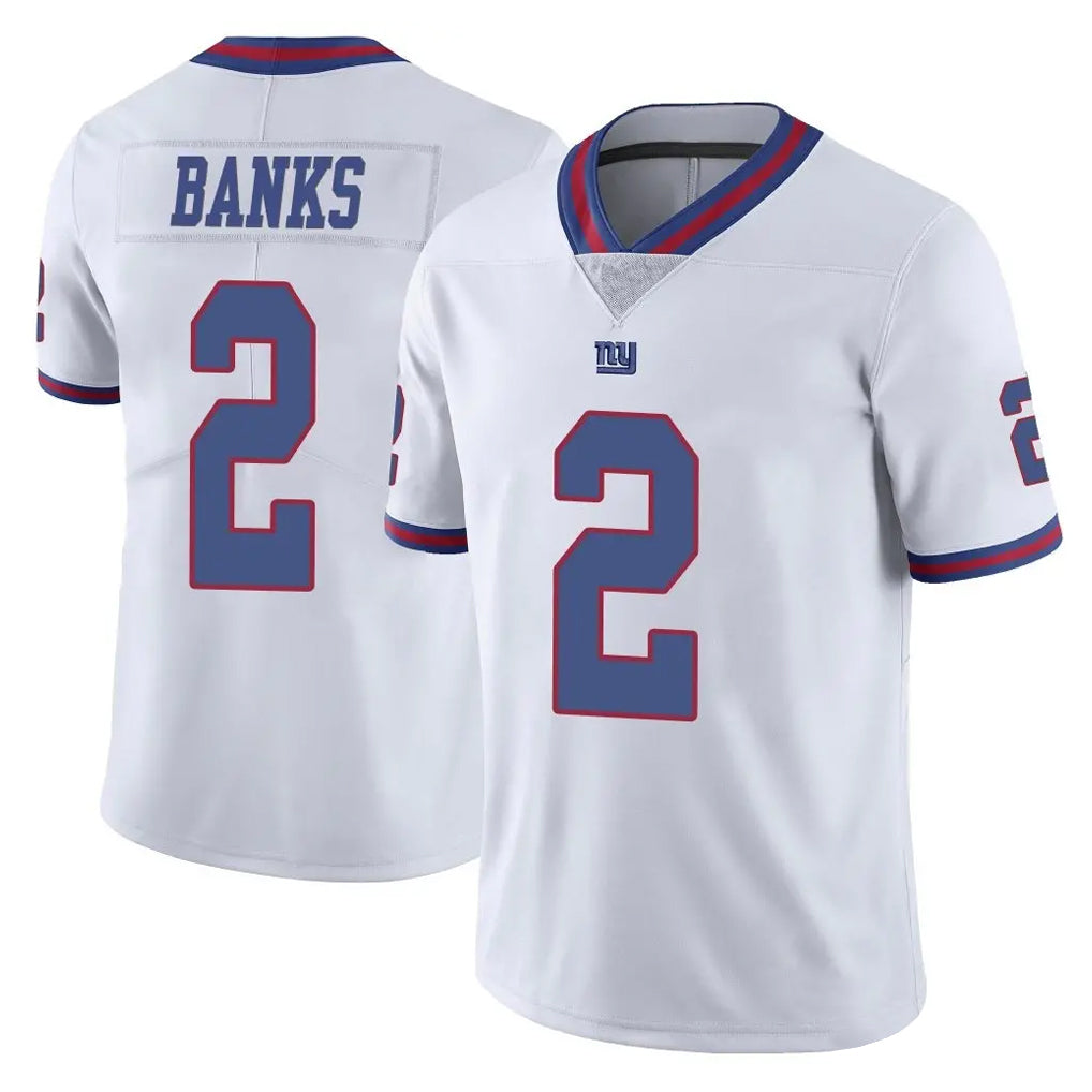 NY.Giants #2 Deonte Banks Player White Color Rush Home Game Cooneas Stitched Jerseys
